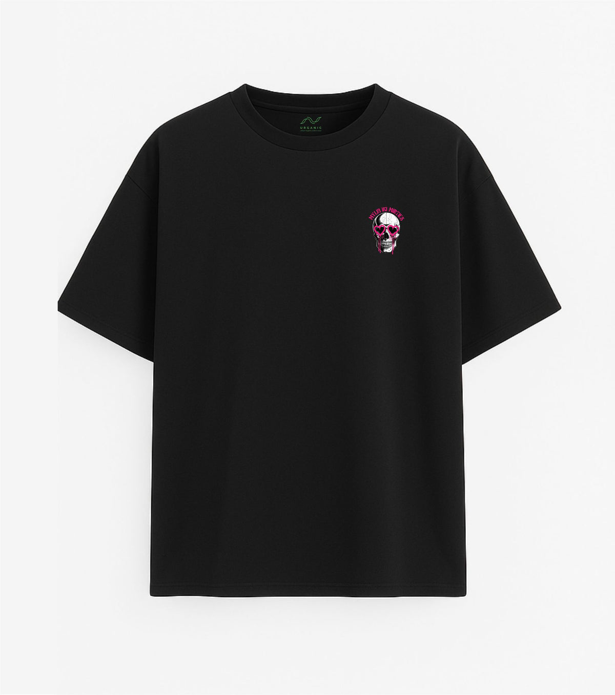 Black Oversized T-Shirt "Love You to Death"